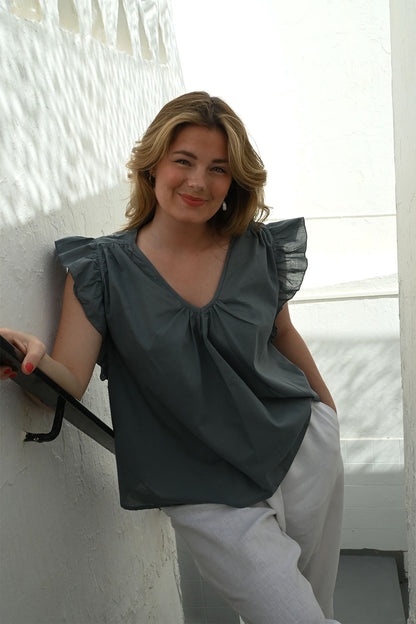 Butterfly Blus petrol